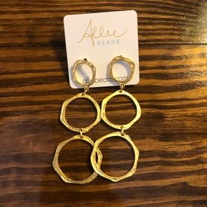 Allie beads gold earrings